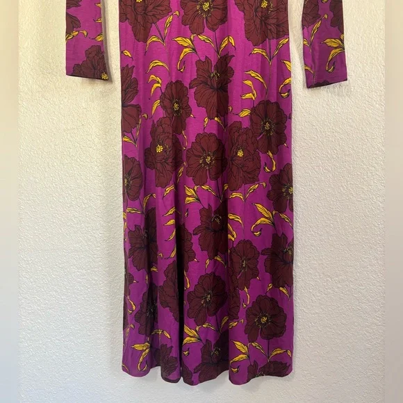 Boden Purple Ruched Jersey Midi Dress in
Regal Purple, Peony Bloom - Picture 6 of 12